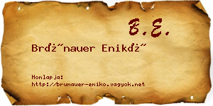 Brünauer Enikő névjegykártya